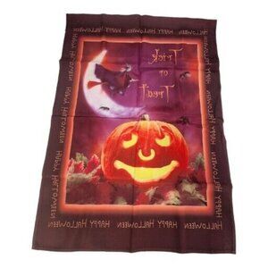 Halloween Jack-O-Lantern 27x37 Garden Flag Yard Banner Trick Treat Witches Decor